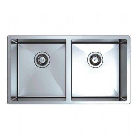 Square Stainless Steel Double Bowl Kitchen Sink
